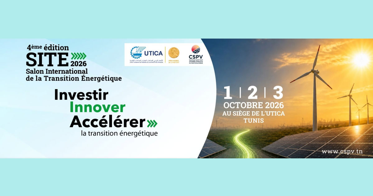 SITE 2026, International Energy Transition Fair, Tunis, 1-3 October 2026