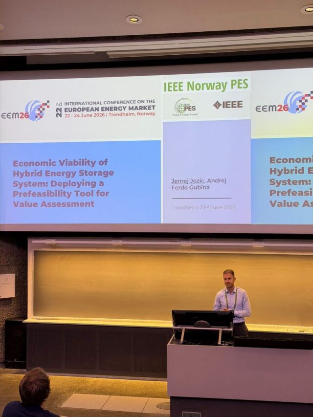 Jernej Jozič presenting HAVEN’s prefeasibility tool at EEM26 in Trondheim
